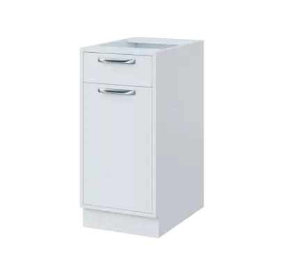 QS - 4DZ spodní skříňka, 1-dveřová/zásuvka, levá, 900x400x600, bílá